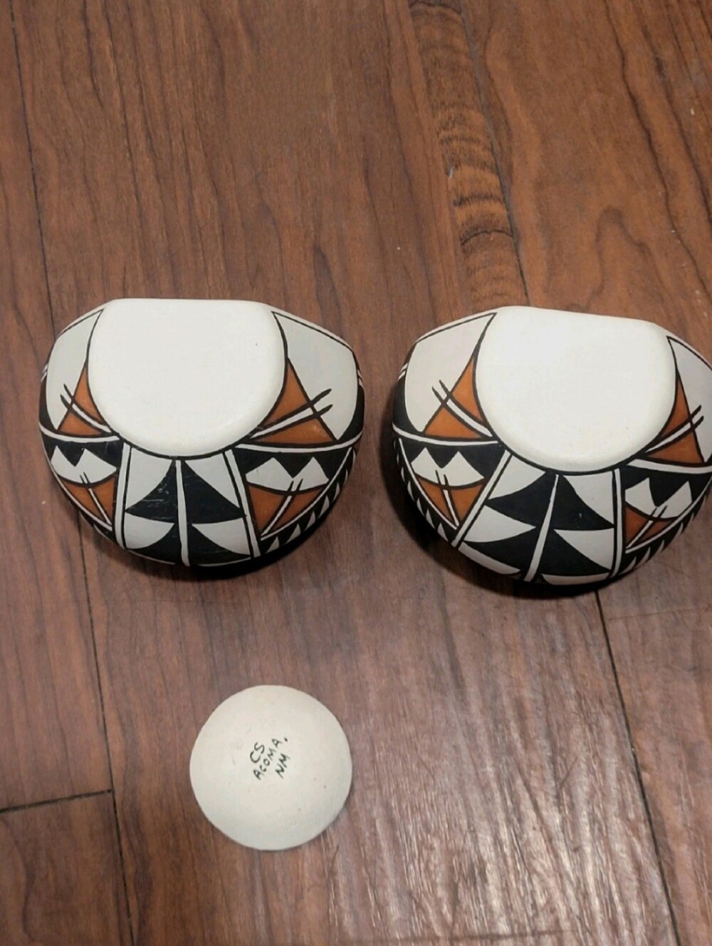 Acoma Pottery Native American Art Wall Pots - Picture 5 of 6